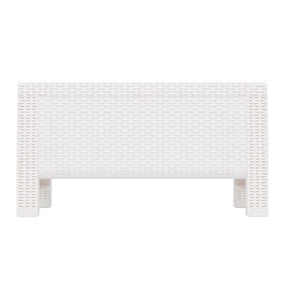 Стол "Ротанг", 76,5х57х42 см, цвет белый