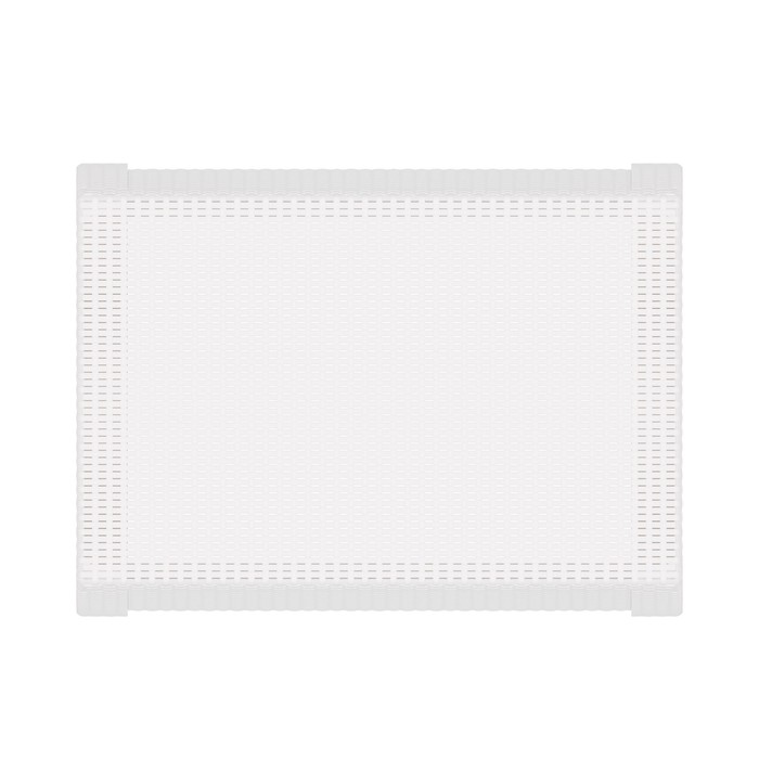 Стол "Ротанг", 76,5х57х42 см, цвет белый - фото 1908378775