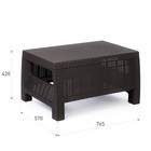 Стол садовый «Ротанг», 76.5×57×42 см, пластиковый, цвет мокко - Фото 2