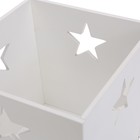 Деревянный ящик для игрушек, 34 х 34 х 30 см,  белый со звёздочкой - Фото 5