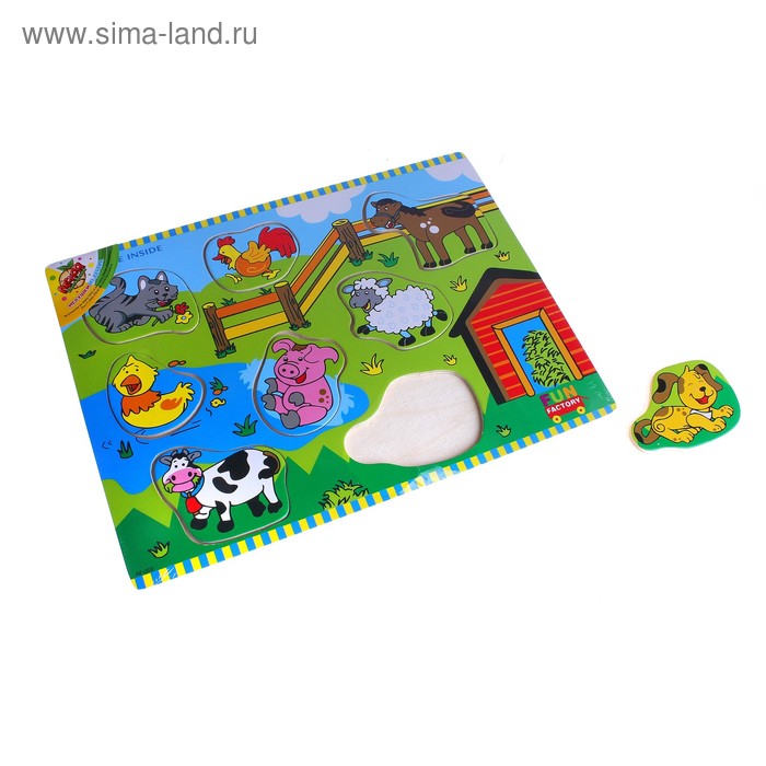 Рамка-вкладыш "Домашние животные", 8 элементов - Фото 1