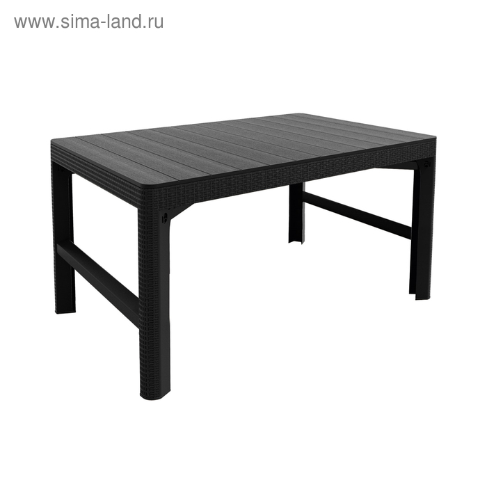 Стол Lyon rattan table, 120 × 70 × 65 см, цвет графит - Фото 1