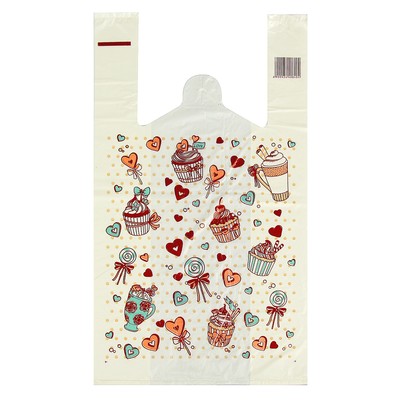 Пакет «Чаепитие», полиэтиленовый, майка, 26×48 см, 12 мкм