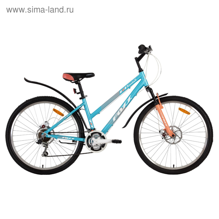 Велосипед 26" Foxx Bianka D, 2018, цвет голубой/розовый, размер 15"