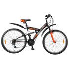 Велосипед 26" Foxx Attack, 2018, цвет чёрный/оранжевый, размер 20" - Фото 1