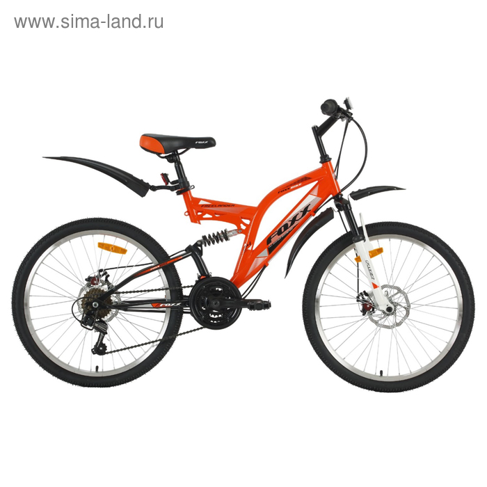 Велосипед 24" Foxx Freelander D, 2018, цвет оранжевый/белый, размер 14"