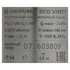 Насос скважинный Unipump Eco Vint 1, винтовой, 370 Вт, напор 80 м,  25 л/мин, кабель 15 м - фото 9337607