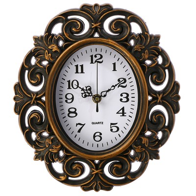 Часы настенные, серия: Интерьер, "Трейси", плавный ход, 25 х 28 см, коричневые