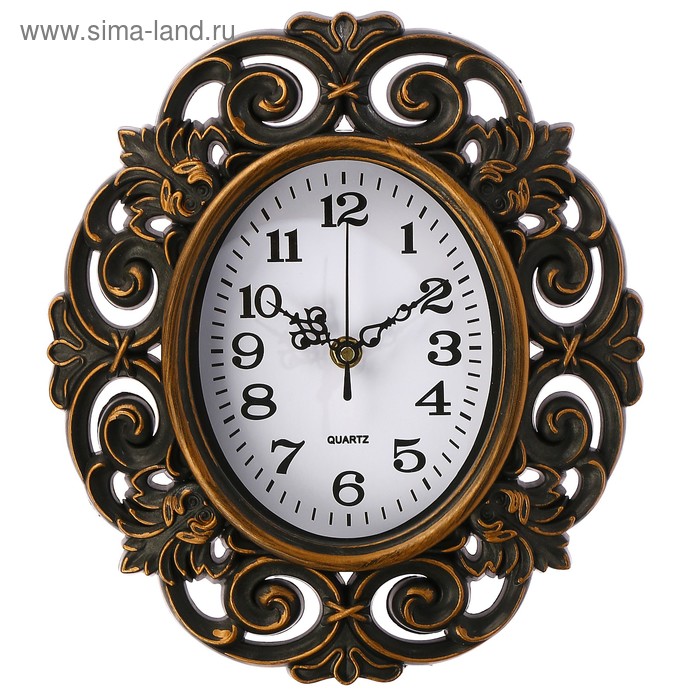 Часы настенные, серия: Интерьер, "Трейси", плавный ход, 25 х 28 см, коричневые - Фото 1