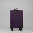Чемодан средний 24", «Отпуск», 2 отдела на молниях, наружный карман, кодовый замок, 4 колеса, цвет фиолетовый - Фото 3
