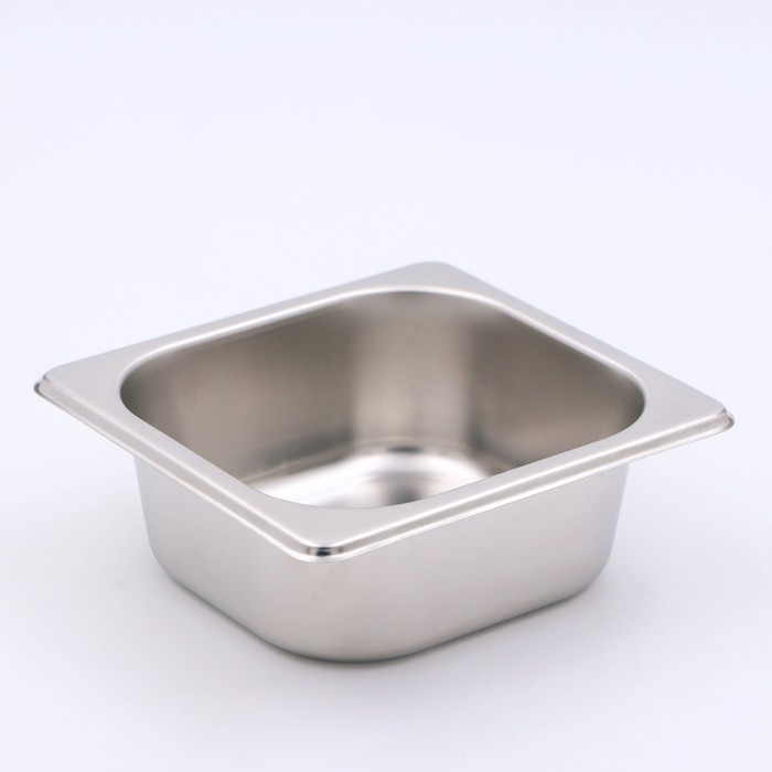 Гастроёмкость GN 1/6 Hanna Knövell, 65 мм, 17.6×16.2×6.5 см, толщина 0.6 мм, нержавеющая сталь - Фото 1