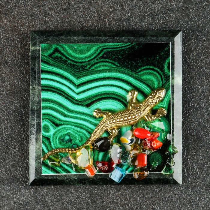 Магнит на холодильник «Срез. Малахит» - Фото 1