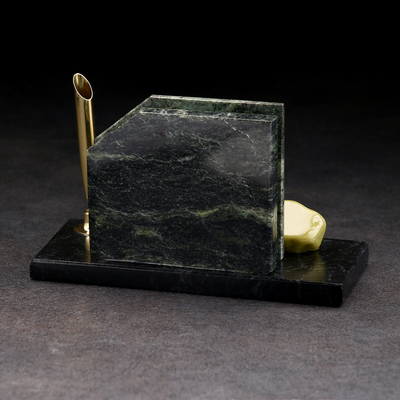 Органайзер-подставка настольный «Флаг с гербом», скос, змеевик