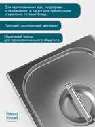 Крышка к гастроёмкости GN 1/3 Hanna Knövell, 32.5×17.6×1.5 см, толщина 0.6 мм, нержавеющая сталь - Фото 6