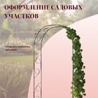 Арка садовая, 250×120×30 см, для вьющихся растений, металлическая, зелёная, «Узор-1» - Фото 5