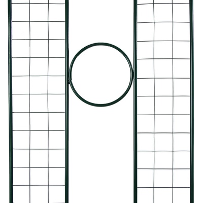 Шпалера «3 кольца», 200×48×1 см, металл, зелёная