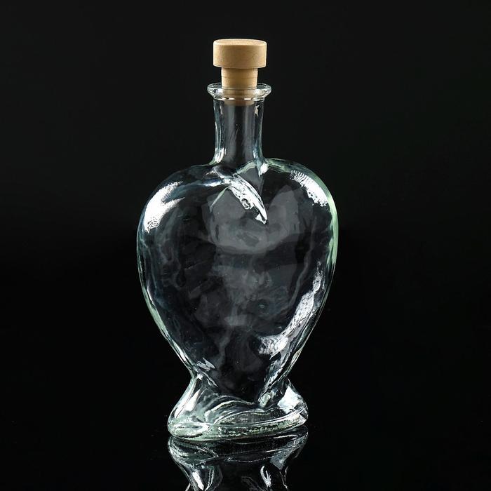 Ваза-бутылка декоративная "Сердце" - Фото 1