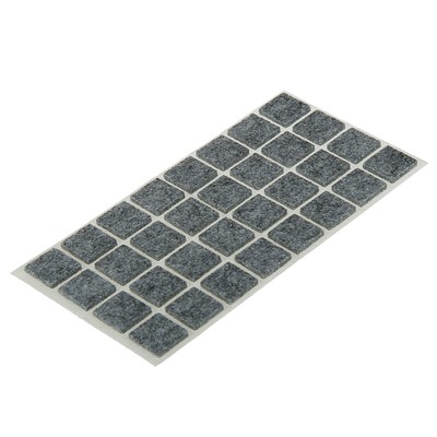 Накладка мебельная ТУНДРА, 19×19 мм, квадратная, серая, 32 шт.