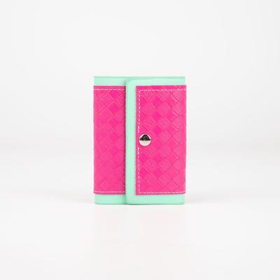 Визитница, 26 листов, отдел на клапане, цвет розовый