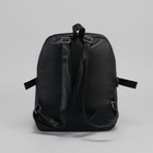 Рюкзак молодёжный, 2 отдела на молниях, цвет чёрный - Фото 4