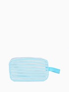 Косметичка на молнии для бассейна, с ручкой, с принтом, прозрачная/голубая - Фото 2