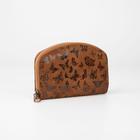 Кошелёк женский, 2 отдела на молнии, цвет коричневый - Фото 1