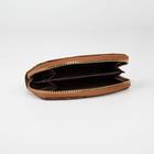 Кошелёк женский, 2 отдела на молнии, цвет коричневый - Фото 3