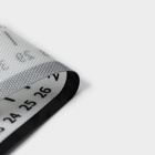 Коврик для выпечки и раскатки теста с разметкой, армированный, силикон, 60×50 см, чёрный - Фото 3