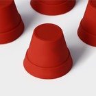 Формы для выпечки кексов Доляна «Цветочные горшочки», силикон, 7×5.5 см, набор 6 шт., коричневые - Фото 5