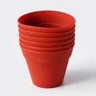 Формы для выпечки кексов Доляна «Цветочные горшочки», силикон, 7×5.5 см, набор 6 шт., коричневые - Фото 7