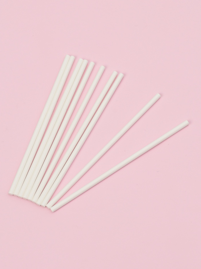 Палочки для леденцов Доляна, d=0.3 см, 10 см, набор 80 шт., пластик, белые - Фото 1