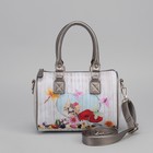 Сумка женская, отдел на молнии, длинный ремень, цвет бронзовый - Фото 2