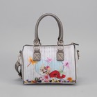 Сумка женская, отдел на молнии, длинный ремень, цвет бронзовый - Фото 3