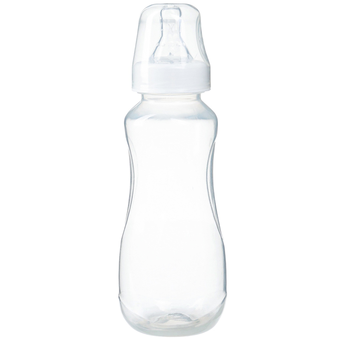 Бутылочка для кормления, классическое горло, приталенная, 250 мл., от 3 мес., цвет белый - фото 1898123416