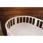 Простыня овальная на резинке "Бирюзовые звёзды", размер 75х125 см - Фото 1