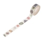 Клейкая лента декоративная бумажная "Путешествие" ширина 1,5 см намотка 10 м МИКС - Фото 4