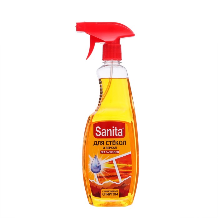 Средство для мытья стёкол и зеркал Sanita, красный апельсин, 500 мл - Фото 1
