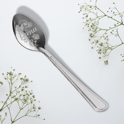 Ложка чайная именная «Елена, с 8 марта», 3×14 см