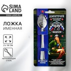 Ложка чайная именная «Дмитрий», 3×14 см - Фото 1