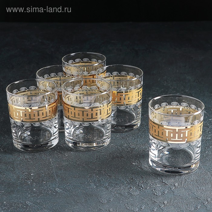 Набор стаканов для виски «Меандр»,,270 мл, 6 шт - Фото 1
