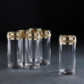Набор стаканов для сока «Ампир», 290 мл, 6 шт, цвет напыления золотой