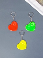 Светоотражающий брелок для ключей на кольце «Сердечко», пластик, 5.5×5.5 см, МИКС - Фото 1