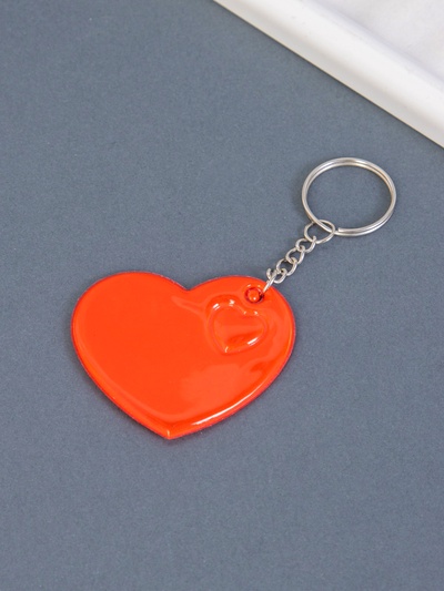 Светоотражающий брелок для ключей на кольце «Сердечко», пластик, 5.5×5.5 см, МИКС