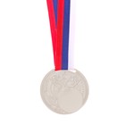 Медаль под нанесение «Герб», ⌀ 5 см., цвет сер., с лентой - Фото 2
