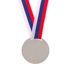 Медаль под нанесение «Герб», ⌀ 5 см., цвет сер., с лентой - Фото 4