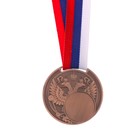 Медаль под нанесение «Герб», ⌀ 5 см., цвет бронз. с лентой - фото 8385459