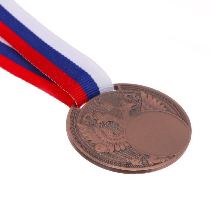 Медаль под нанесение «Герб», ⌀ 5 см., цвет бронз. с лентой - фото 1906921594
