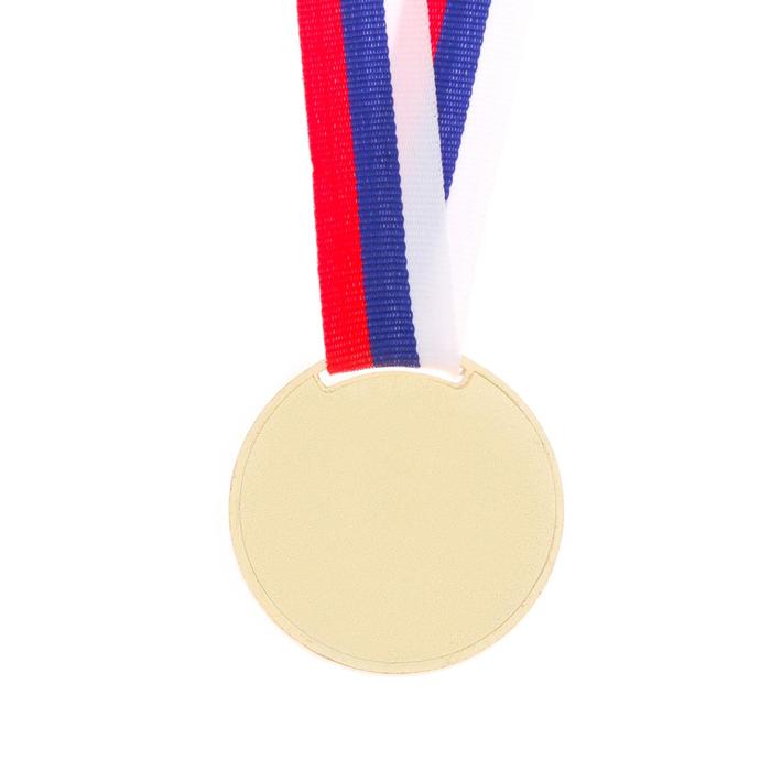 Медаль под нанесение «Лавры», ⌀ 5 см., триколор. Цвет зол. С лентой - фото 1927383056