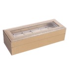 Шкатулка кожзам под часы 6 отделений "Космос. Золото" 8х30х11 см - Фото 3