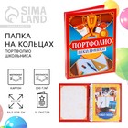Папка школьная на кольцах «Портфолио школьника», 13 листов-разделителей, 24.5×32 см - Фото 1